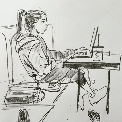 Cafe Sketching, Cafe Sketch, Cafe Drawing, Figure Sketches, Human Figure Sketches, Sketchbook Inspo, Sketches Of People, People Watching, Figure Sketching