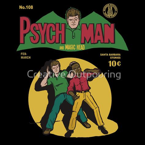 Psychman and Magic Head Psych Party, Psych Tv Show, Real Detective, Aesthetic Essentials, Shawn And Gus, Psych Quotes, Psych Tv, Shawn Spencer, Homemade Stickers