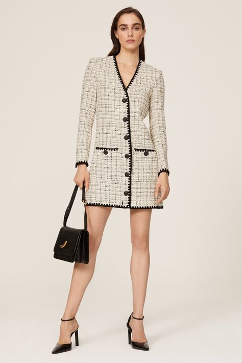 Rent Palatine Tweed Dress by Veronica Beard for $85 only at Rent the Runway. Tweed Runway, Career Outfits, Gabbana Dress, Gucci T Shirt, Black And White Tweed, Rent The Runway, Tweed Dress, Tweed Fabric, Parisian Chic