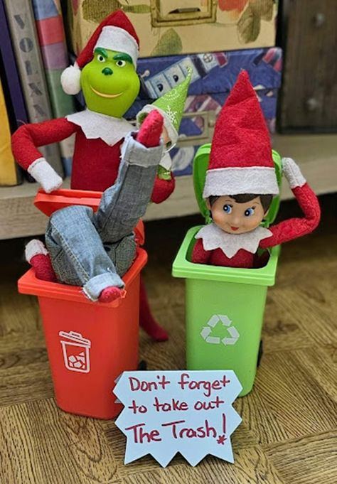 Grinch Elf on the Shelf Ideas | Finding Myself Young Grinch Kisses Elf On The Shelf Ideas, Grinch With Elf On The Shelf, Grinch Elf On Shelf Ideas, Grinch Elf On Shelf, Grinch On A Shelf Ideas, Elf On The Shelf With The Grinch, Elf On The Shelf And Grinch, 2 Elf On The Shelf Ideas Elves, Elf On The Shelf Ideas Grinch