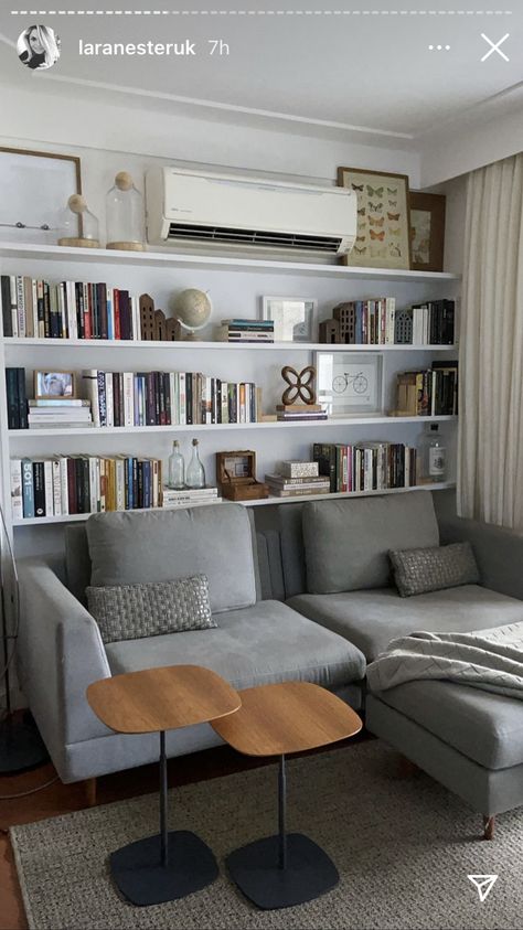 Bookcase Behind Couch, Bookshelves Behind Couch, Bookshelf Behind Couch, Shelves Behind Couch, Bookcase Behind Sofa, Sofa Shelf, Low Bookshelves, Snug Room, Floating Bookshelves