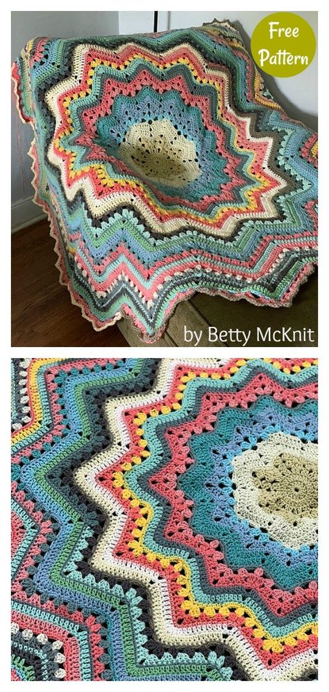 Trendy Crochet Tops, Crochet Ripple Afghan Pattern, Baby Blanket Free Crochet Pattern, Crochet Ripple Afghan, Crochet Ripple Pattern, Ripple Afghan, Crochet Afghan Patterns Free, Crochet Blanket Afghan, Crochet Patterns Free Blanket