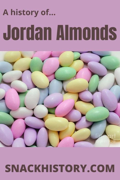 Jordan Almonds How To Make Jordan Almonds, Jordan Almonds Recipe, Yogurt Covered Almonds, Sugared Almonds Wedding, Childhood Candy, Italian Candy, French Candy, Great Snacks, Jordan Almonds