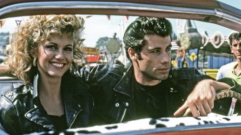 Grease Car, Grease Outfits, Olivia Newton John Grease, Greased Lightning, Weekend In Los Angeles, Grease 1978, Grease Live, Sandy Grease, Grease Movie