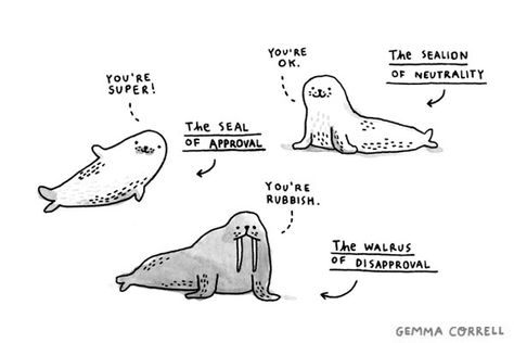 the seal of approval by gemma correll, via Flickr Gemma Correll, Seal Of Approval, I Smile, Bones Funny, Make Me Happy, Motion Design, Puns, Make Me Smile, I Laughed