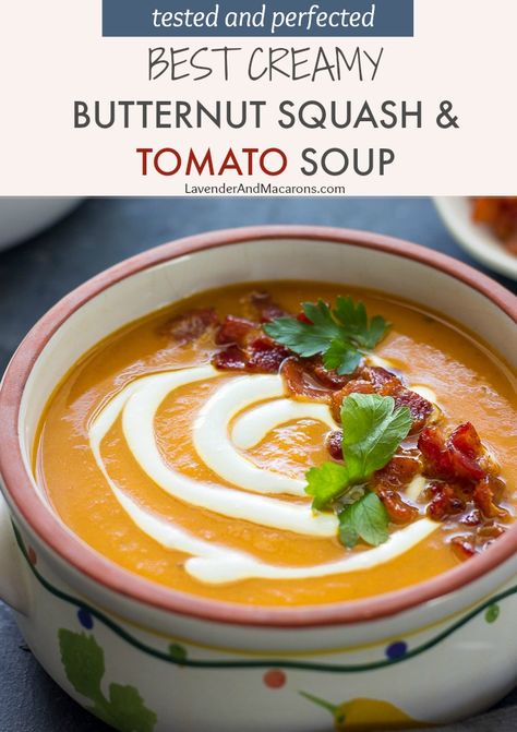 Squash And Tomato Soup, Squash Soups, Sauteed Butternut Squash, Creamy Butternut Squash, Butternut Soup, Soup Appetizers, Garlic Soup, Fall Soup Recipes, Roasted Butternut Squash Soup