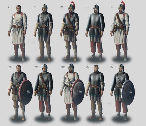 ArtStation - Late Roman Soldiers Concept Eastern Roman, Roman Soldiers, Fantasy Setting, Armor Concept, Dark Ages, Roman Empire, Concept Design, Rome, Soldier