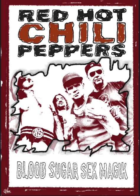 Red Hot Chili Peppers Poster, The Red Hot Chili Peppers, Music Poster Ideas, Dorm Posters, Poster Room, Red Hot Chili Peppers, Chili Peppers, Hot Chili, Vintage Poster Art