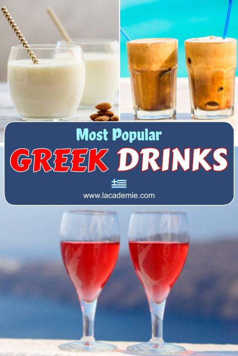 Greek Beverages Traditional, Mocktails Greek, Greek Alcoholic Beverages, Toga Party Drinks, Greek Cocktails Recipe, Greek Alcoholic Drinks, Greek Inspired Cocktails, Greek Drinks Alcohol, Greek Drinks Non Alcoholic