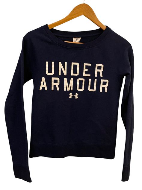 Under Armour Navy Women Sweatshirt XS logo Condition 9/10 no flaws.