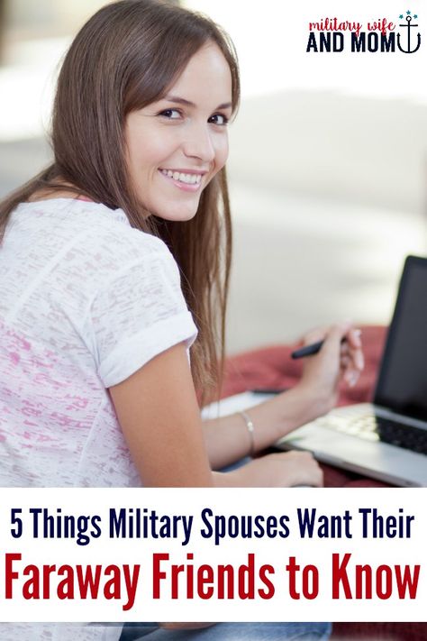 Dear long distance military spouse friend? There are 5 things you absolutely… Military Long Distance Relationship, Military Relationships, Military Lifestyle, Military Move, Long Distance Friends, Navy Girlfriend, Military Couples, Military Girlfriend, Army Wives