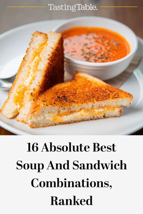 Sandwich Combinations, Soup Sandwich, Soup Pairings, Butternut Soup, Caprese Sandwich, Beer Cheese Soups, Best Soup, Food Pairing, Roast Beef Sandwiches