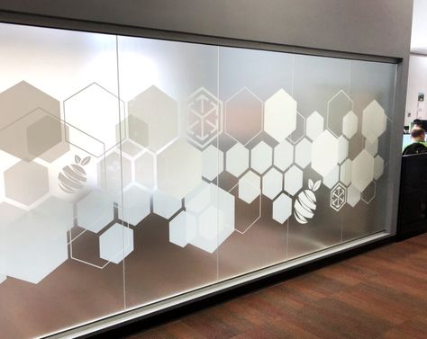 Wall Glass Design Interiors, Frosted Window Design, Staircase Glass Design, Glass Film Design, Glass Partition Designs, Glass Wall Design, Glass Office Partitions, Environmental Branding, Balcony Glass Design