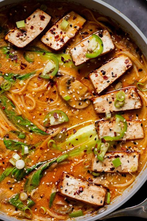 Seared Tofu, Tofu Ramen, Tofu Marinade, Tonkotsu Ramen, Vegan Richa, Vegan Ramen, Gluten Free Noodles, Vegan Entree, Vegan Asian