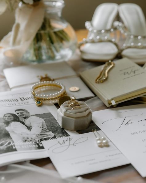 Flat lay details from D + J’s wedding day 🤍✨ • • • #ColoradoPhotographer #Wedding #Flatlay #Details #ColoradoWeddingPhotographer #WeddingPhotographer Black And White Flat Lay Wedding, Wedding Detail Photo Ideas, Wedding Details Flatlay, Flat Lay Wedding Details, Flatlay Wedding Details, Flatlays Photography, Wedding Layflat, Instagram Flat Lay, Wedding Flatlay