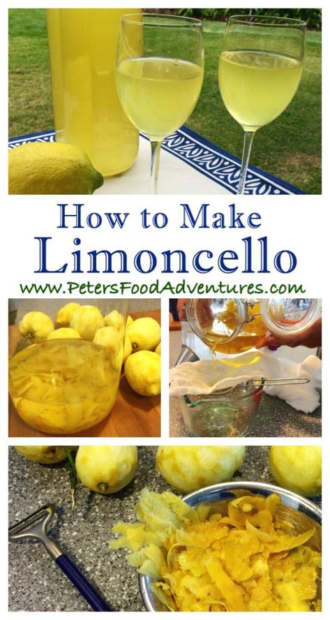 Limoncello Recipes, Italian Limoncello Recipe, Lemon Cello, Italian Limoncello, Limoncello Recipe, Homemade Limoncello, Homemade Alcohol, Homemade Liquor, Liquor Recipes