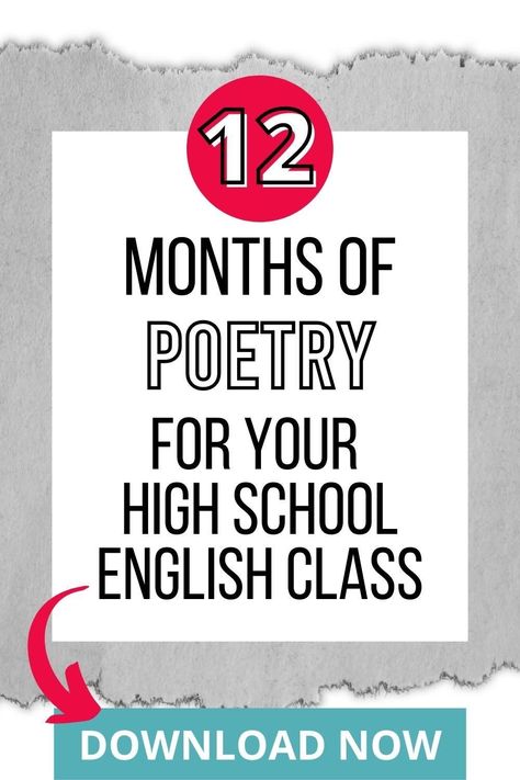 Grade 12 English, Grade 11 English, 11th Grade English, High School Poetry, Creative Writing Essays, Poetry Lesson Plans, Poetry Worksheets, English Creative Writing, Poetry Projects