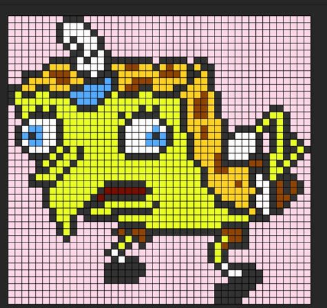 Pixel Art 32x32 Grid Meme, Alpha Patterns Spongebob, Alpha Patterns Adventure Time, Alpha Pattern Spongebob, Alpha Patterns Funny, Spongebob Alpha Pattern, Funny Alpha Pattern, Funny Pixel Art, Pixel Grid