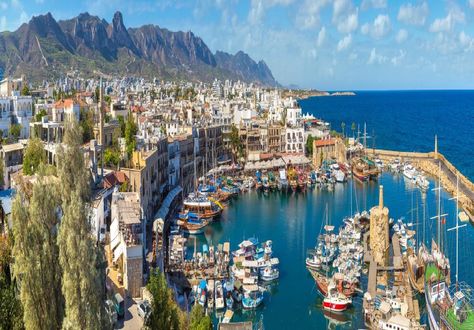 Kyrenia Harbour in Northern Cyprus North Cyprus Aesthetic, Kyrenia Cyprus, Northern Cyprus, North Cyprus, Sailing Holidays, Holiday Aesthetic, English Castles, Sailing Adventures, Clearwater Beach