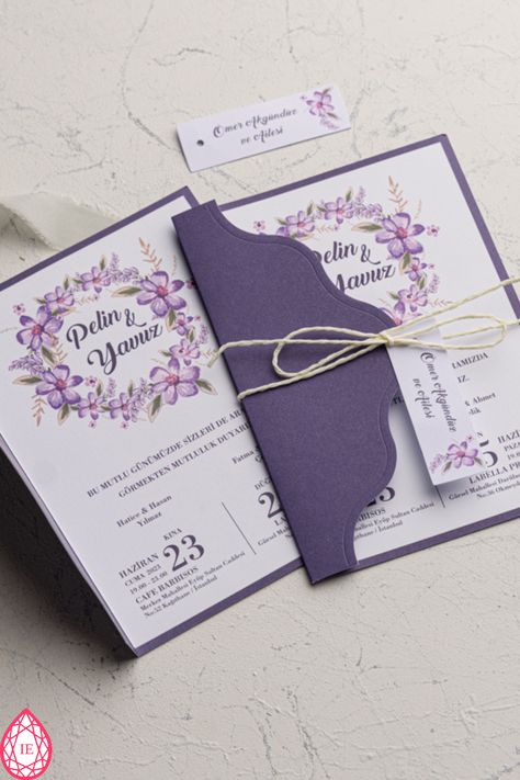 Purple Wedding Invitations Elegant, Purple Invitation Card, Purple Wedding Card, Wedding Invitations Purple, Wedding Invitation Purple, Clear Wedding Invitations, Wedding Invitations Unique, Purple Invitations, Wedding Invitations Leaves