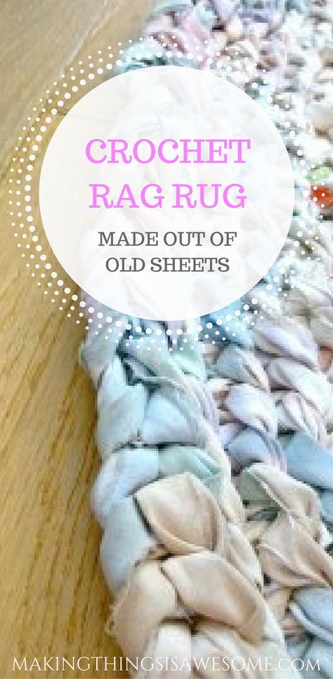 Diy Crochet Rag Rug, Braided Rag Rug Diy, Crochet Braids For Kids, Rag Rug Diy, Homemade Rugs, Rag Rug Tutorial, Awesome Crochet, Rope Rug, Braided Rug Diy