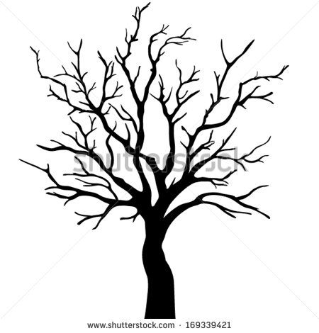 Tree Outlines Stock Photos, Images, & Pictures | Shutterstock Boom Kunst, Tree Outline, Tree Stencil, Vector Trees, Bare Tree, Tree Silhouette, Tree Tattoo, Tree Drawing, Winter Trees