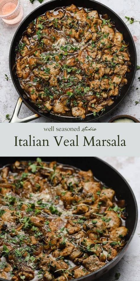 Veal Italian Recipes, Veal With Mushrooms, Veal Scallopini Recipes Marsala Sauce, Veal Scallopini Recipes Mushrooms, Veal Dinner Ideas, Keto Veal Cutlet Recipes, Veal Recipes Easy, Stuffed Veal Cutlet Recipes, Italian Veal Recipes