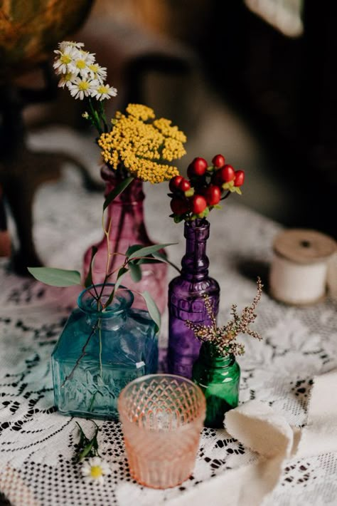 Boho Nashville Wedding Inspiration at Meadow Hill Farm | Junebug Weddings Katie White, Boho Jewels, Jewel Tone Wedding, Stella York, Nashville Wedding, Deco Floral, Wedding Table Centerpieces, Junebug Weddings, Vintage Jewels