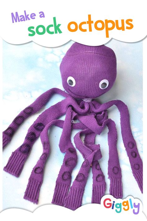 Sock Octopus, Bluey Toys, Octopus Crafts, Diy Sewing Gifts, Gift Bags Diy, Folded Fabric Ornaments, Folded Fabric, Sock Crafts, Fabric Christmas Ornaments Diy