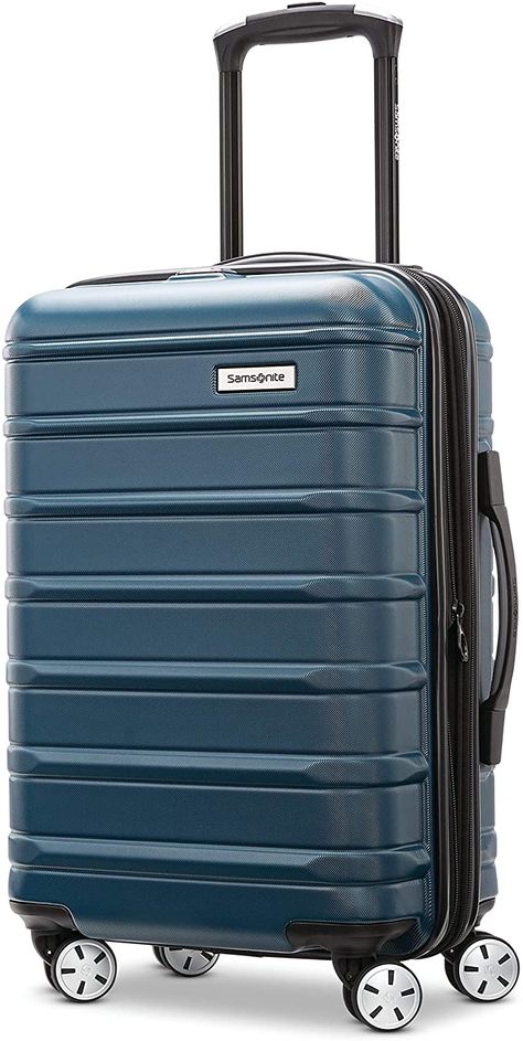 Amazon.com | Samsonite Omni 2 Hardside Expandable Luggage with Spinner Wheels, Nova Teal, Carry-On 20-Inch | Luggage Samsonite Suitcase, Best Suitcases, Samsonite Luggage, Travel Capsule, Carry On Size, Spinner Suitcase, Travel Outfit Summer, Spinner Luggage, Hand Luggage