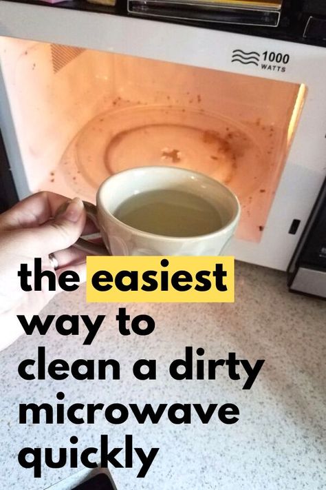 If you're microwave is starting to look nasty check out this super quick, cheap and natural way to clean a microwave with water, vinegar and lemon. Deep clean your microwave with these natural ingredients. Best Way To Clean A Microwave, Cleaning The Microwave, Clean Microwave Hack, How To Clean Inside Of Microwave, Easy Way To Clean Microwave, Clean Microwave Easy, Cleaning Inside Of Microwave, How To Clean A Microwave With Vinegar, Cleaning Microwave Vinegar