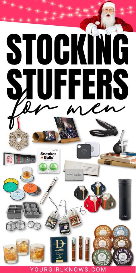 There's no need to panic over what to put in your man's stocking this year. We've got you covered with the best stocking stuffers for men. From gadgets and gizmos, to clothes and accessories, we've got something for everyone on your list! So don't wait, start shopping now! Cheap Stocking Stuffers For Men, Christmas Stocking Stuffers For Men, Best Stocking Stuffers For Men, Husband Stocking Stuffers, Stocking Stuffers For Wife, Stocking Stuffer Ideas For Kids, Men Stocking Stuffers, Boyfriend Stocking Stuffers, Stocking Fillers For Men