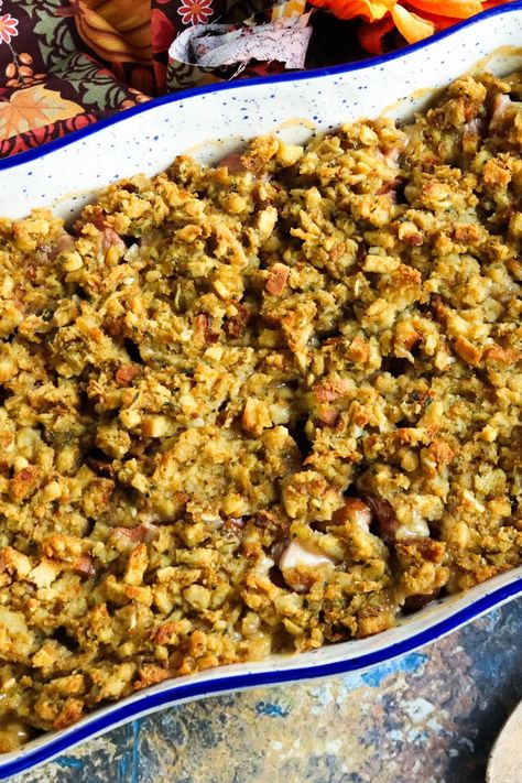 Turkey and Stuffing Casserole Turkey And Dressing Casserole, Turkey Dressing Casserole, Turkey And Stuffing Casserole, Baked Turkey Legs, Turkey Stuffing Casserole, Turkey And Dressing, Dressing Casserole, Turkey And Stuffing, Turkey Dressing