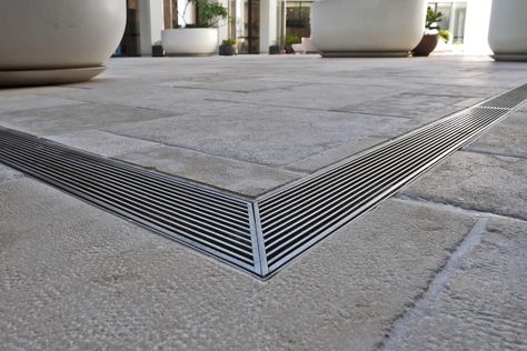 Patio Drainage, Surface Water Drainage, Gutter Drainage, Drainage Grates, Drainage Ideas, Development Architecture, Deck Drain, Pool Paving, Rainwater Drainage