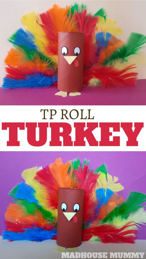 Turkey Craft For Kids, Turkey Crafts Kids, Craft For Children, Mummy Crafts, Toilet Paper Roll Art, Thanksgiving Crafts Preschool, Thanksgiving Turkey Craft, Easy Thanksgiving Crafts, Fall Arts And Crafts