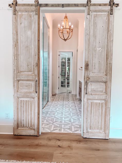 French Barn Doors, Vintage French Doors, Vault Ceiling, Cool Interior Design, Barrel Vault, Bi Fold Doors, Barrel Vault Ceiling, French Double Doors, Recycled Door