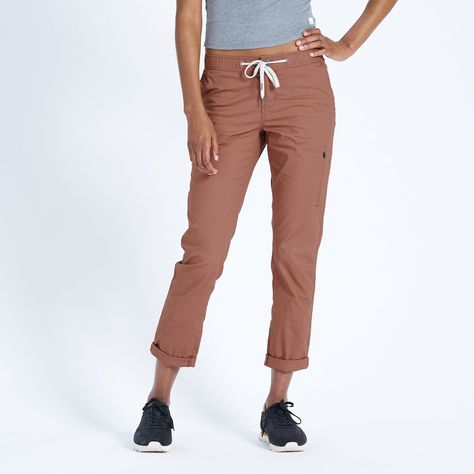 Womens Ripstop Pant | Copper – Vuori Clothing Ripstop Pants, Coastal California, Everyday Pants, California Lifestyle, Ripstop Fabric, Performance Outfit, Range Of Motion, Pull On Pants, Athletic Wear