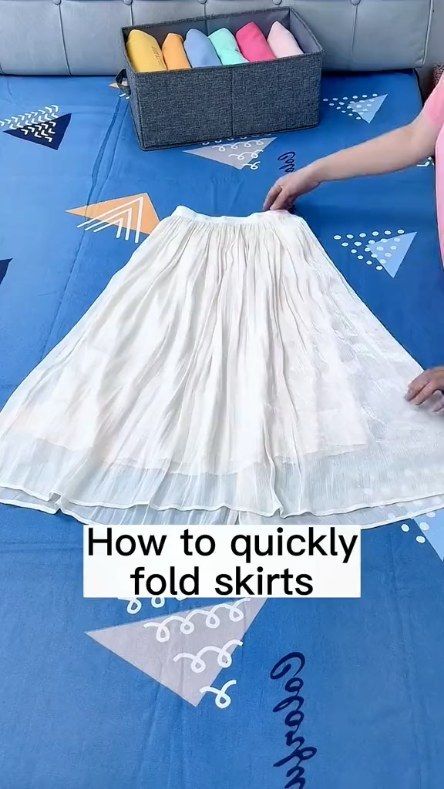 The Folding Hacks | Drop a ❤️ if this is helpful! How to quickly fold underwear? 📚 #foldingclothes #organize #storagehacks #folding #foldinghacks | Instagram Folding Skirts How To, Fold Skirts To Save Space, Dyi Clothes Folding Table, Fold Hack For Blouses, How To Military Fold Clothes, Long Overcoat, Repair Clothes, Folding Clothes, Storage Hacks