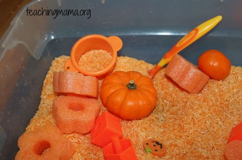 Orange Sensory Bin Orange Rice, Teaching Mama, Science For Toddlers, Discovery Bottles, Orange Kids, Pediatric Occupational Therapy, School Info, Orange Paint, Tot School