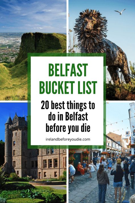 Belfast Bucket List: the 20 BEST things to do in BELFAST, Northern Ireland Belfast Landmarks, Things To Do In Belfast, Belfast Castle, British Isles Cruise, Ireland Bucket List, Northern Ireland Travel, Best Of Ireland, Belfast Ireland, Ireland Road Trip