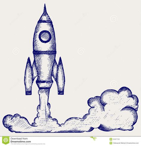 Rocket Ship Sketch, Missile Drawing, Space Ships Drawing, Rocket Ship Drawing, Rocket Doodle, Rocket Sketch, Drawing Bed, Rocket Ship Tattoo, Rocket Drawing