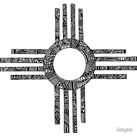 Hand-drawn, detailed Zia symbol in black and white. Zia Symbol, Symbol Drawing, Symbol Art, Symbol Design, Winter Sports, New Mexico, Diy Art, Top Artists, Hand Drawn