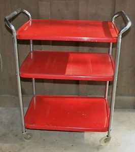 Cart Plant Stand, Metal Utility Cart, Kitchen Utility Cart, 1950s Aesthetic, 60s Kitchen, Folding Kitchen, Vintage Cart, P Johnson, Metal Cart