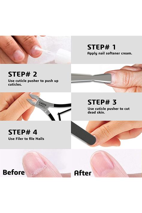 Nail Care For Men, How To Cut Cuticles At Home, How To Remove Cuticles At Home, Nail Cuticle Care, Cuticle Pusher How To Use, Cuticle Nail Pusher, Nail Pedicure, Cuticle Trimmer, Cuticle Pushers