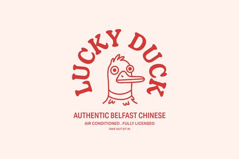 Traditional Chinese Decor, Anchor Crafts, Chinese Takeaway, Duck Logo, Lucky Duck, Uppercase Letters, Logo Mark, Design Student, Brand Identity Design