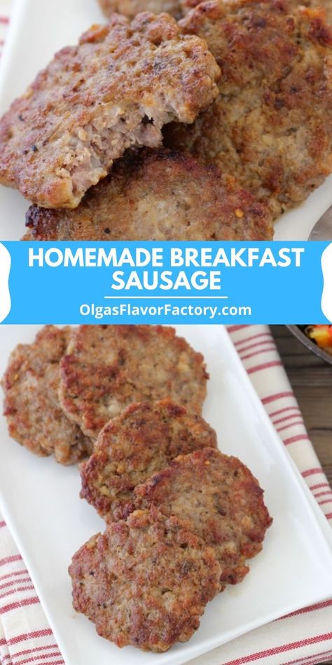 Ground Beef Breakfast Recipes, Virta Recipes, Homemade Breakfast Sausage Recipe, Pork Patties, Pork Sausage Recipes, Homemade Breakfast Sausage, Homemade Sausage Recipes, Breakfast Sausage Recipes, Sausage Patties