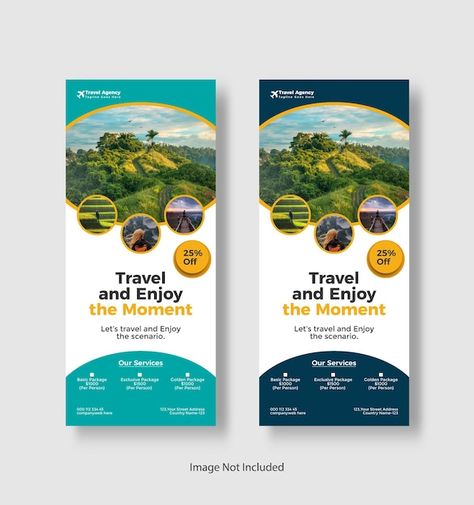 Travel agency rollup banner and travel a... | Premium Vector #Freepik #vector #agency-banner #service-banner #business-promotion #marketing-banner Travel Agency Banner Design, Pull Up Banner Design, Rollup Banner Design, Marketing Banner, Company Banner, Agency Business Cards, Corporate Banner, X Banner, Promotion Marketing