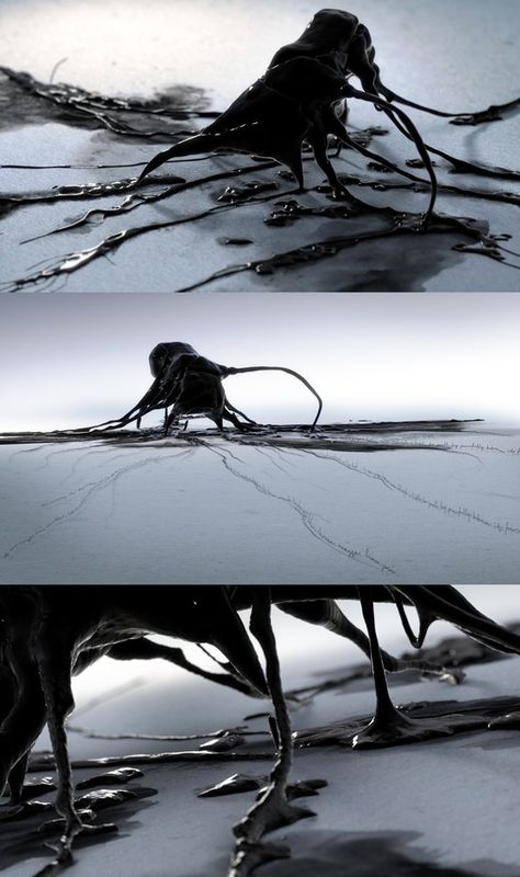 Slime Art, Black Slime, Sequence Design, Black Liquid, Unusual Design, Creature Design, Motion Design, The Details, Installation Art