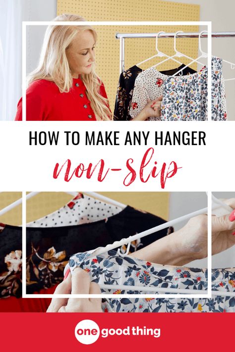 Sick of paying steep prices for non-slip hangers? Check out these easy methods for turning regular hangers into non-slip hangers in seconds! #organization #hangerhack Preserving Photos, Non Slip Hangers, Money Saving Methods, Closet Hacks, Turmeric Recipes, Laundry Tips, Diy Cleaning Solution, Diy Cleaners, Clever Hacks