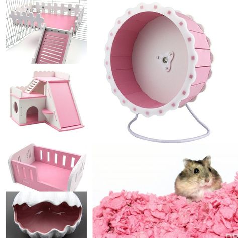 Pink themed hamster, gerbil & mice cage inspiration Although I'd use an aquarium and tank topper Kawaii Hamster Cage, Pink Rat Cage, Pink Hamster Cage Theme, Pink Hamster Cage, Hamster Enclosure Ideas, Hamster Enclosure, Hamster Diy Cage, Robo Hamster, Gerbil Cages